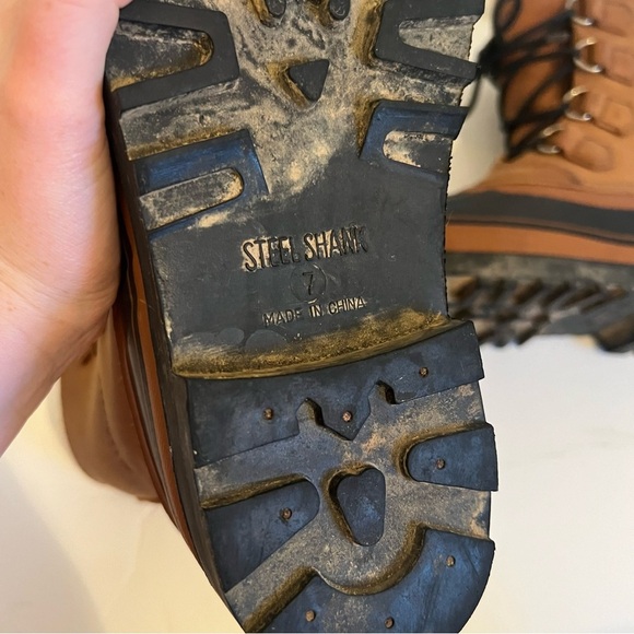 Lacrosse Womens Insulated Leather Rubber Steel Shank Boots - Picture 6 of 13